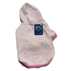 YOULY Trailblazer Small Pink Space Dye Dog Hoodie with Pocket New Pet Apparel